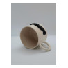 El Yapımı Seramik Bıyık Desenli Kupa Bardak Mug (HANDMADE)