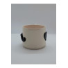 El Yapımı Seramik Bıyık Desenli Kupa Bardak Mug (HANDMADE)