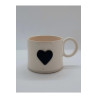 El Yapımı Seramik Bıyık Desenli Kupa Bardak Mug (HANDMADE)