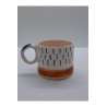 Seramik Mug El Yapımı Handmade Kupa Bardak Sade Desenli Kupa