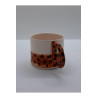Handmade Seramik Mug Leopar Desenli El Yapımı Kupa Bardak