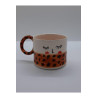 Handmade Seramik Mug Leopar Desenli El Yapımı Kupa Bardak