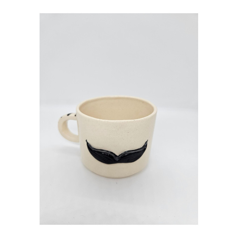 El Yapımı Seramik Kelebek Desenli Kupa Bardak Mug