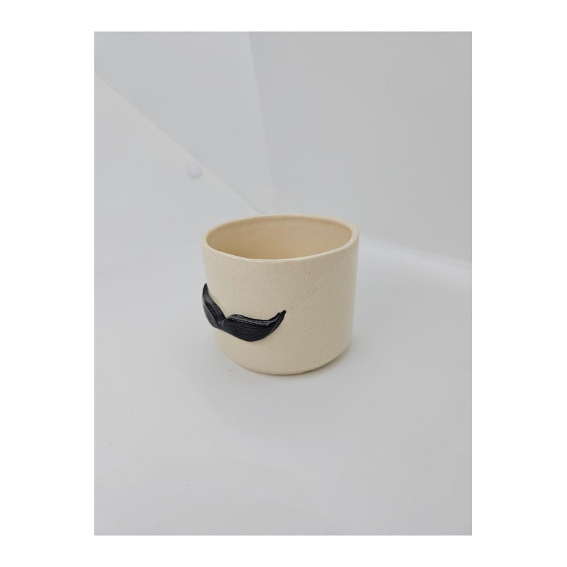 El Yapımı Seramik Kelebek Desenli Kupa Bardak Mug