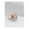 El Yapımı Seramik Kardan Adam Desenli Beyaz Kupa Bardak Mug